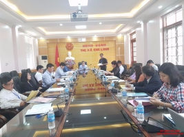 Lãnh đạo thị xã nghe báo cáo các đề án về phát triển du lịch tâm linh tại các di tích trên địa bàn Chí Linh