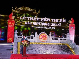 TP Chí Linh:  Linh thiêng Lễ thắp nến tri ân các Anh hùng Liệt sĩ