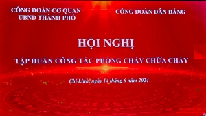BAN QUẢN LÝ DI TÍCH CHÍ LINH THAM GIA TẬP HUẤN VỀ CÔNG TÁC PHÒNG CHÁY CHỮA CHÁY